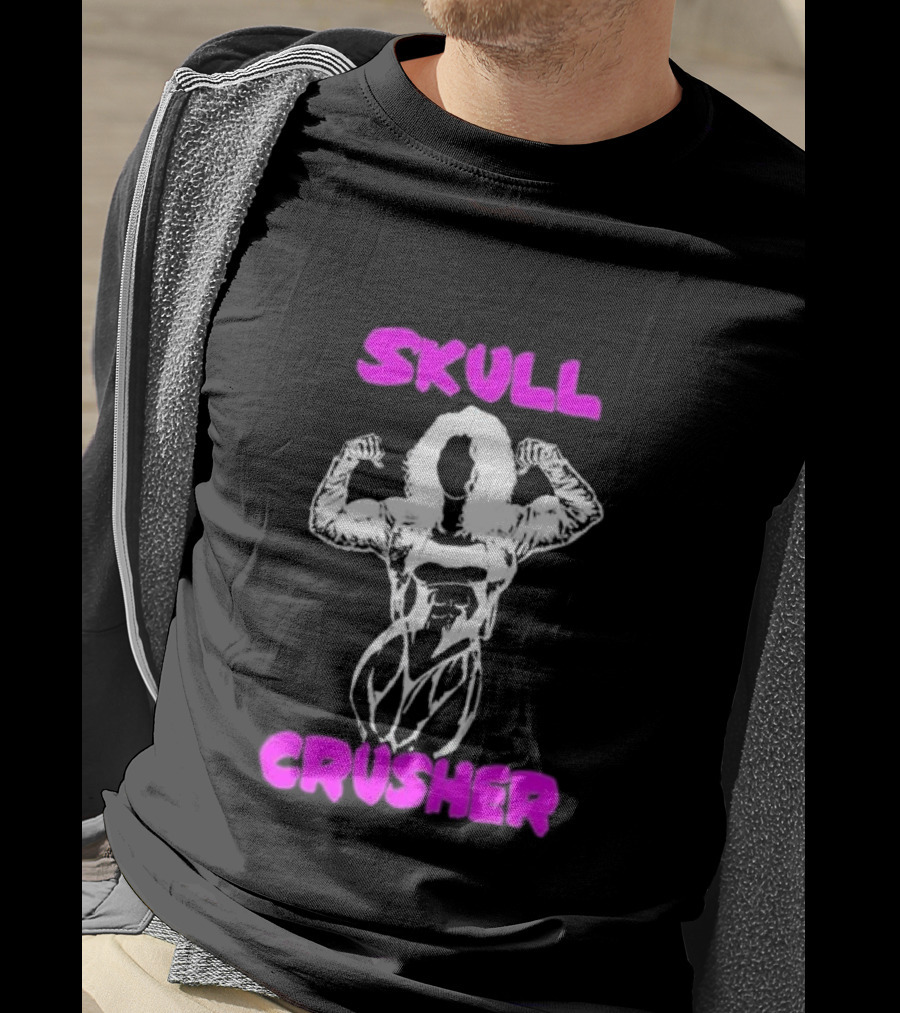 Skull Crusher Bodybuilder Flexing T-Shirt
