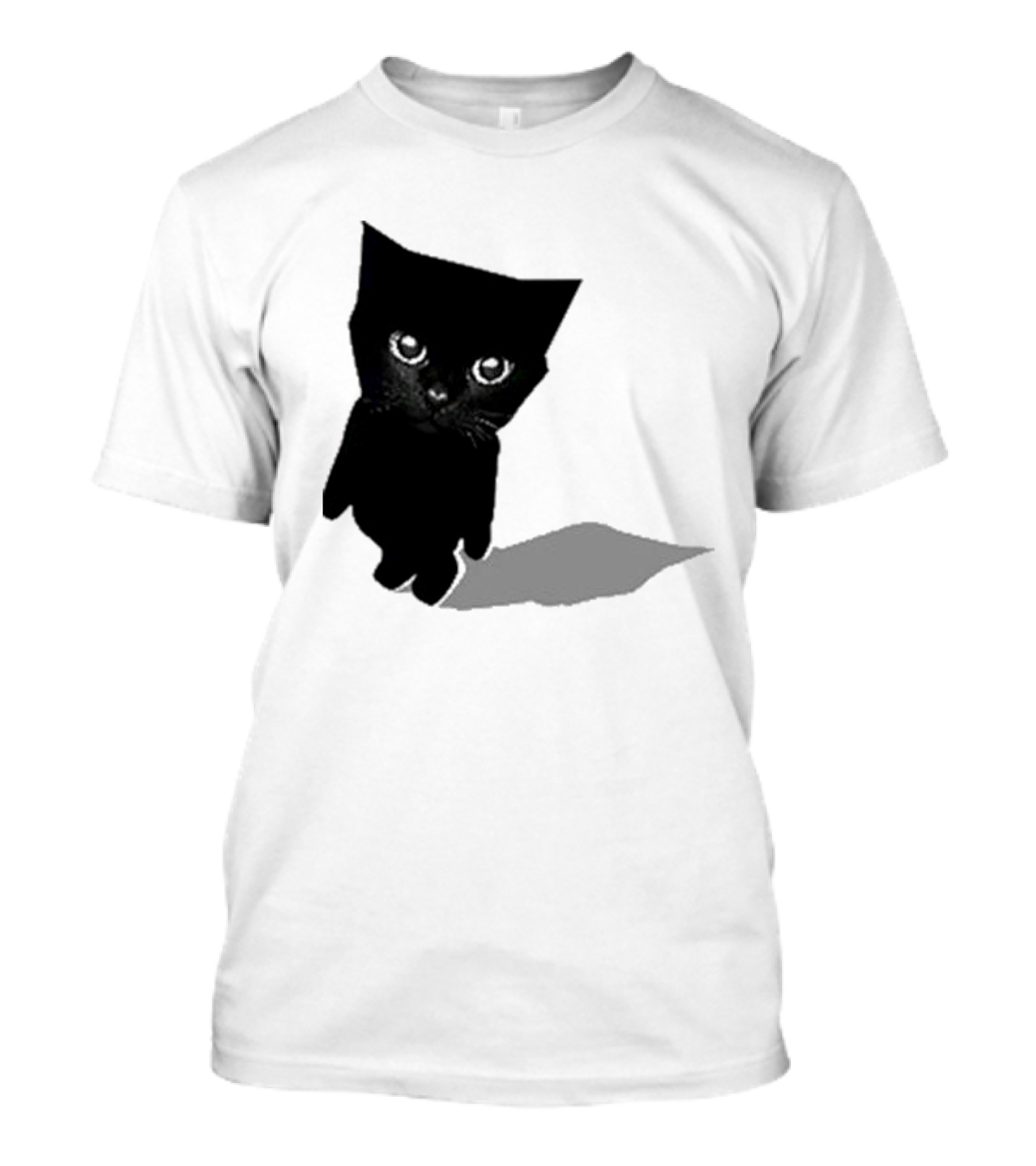 Sluj Art Bro Cute Black Cat Pixelated T-Shirt