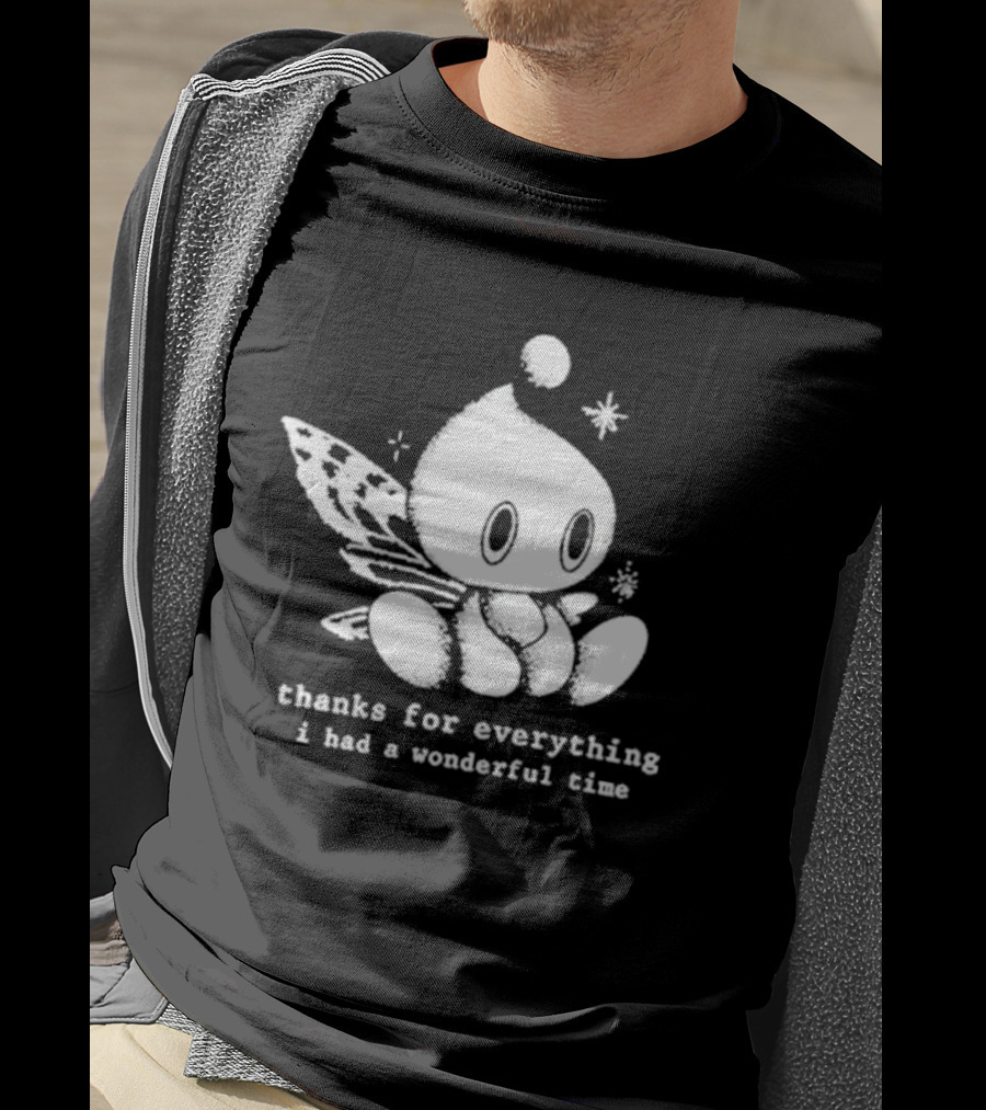 Mamono World Thanks For Everything I Had A Wonderful Time Cute Character With Wings T-Shirt