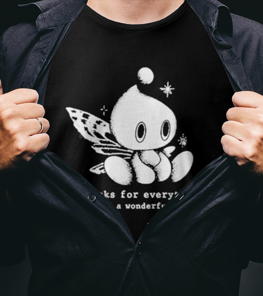 Mamono World Thanks For Everything I Had A Wonderful Time Cute Character With Wings T-Shirt