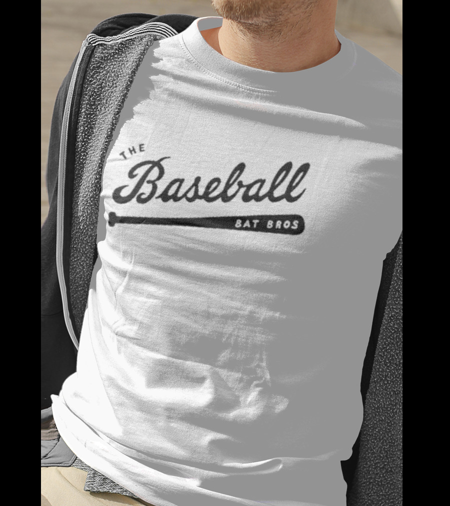 The Baseball Bat Bros Logo With Script Font And Bat Motif T-Shirt