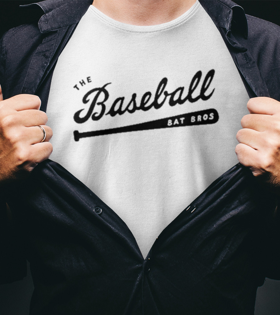 The Baseball Bat Bros Logo With Script Font And Bat Motif T-Shirt