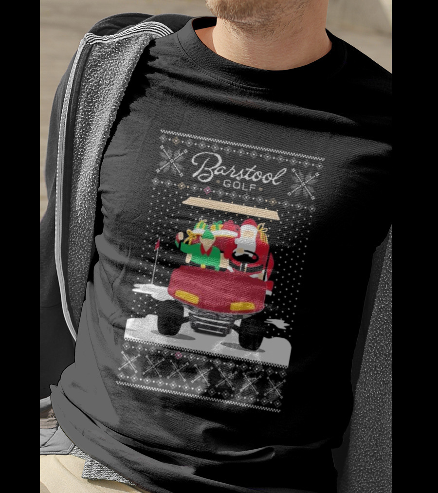 Golf Santa Golf Cart Ugly Christmas T-Shirt