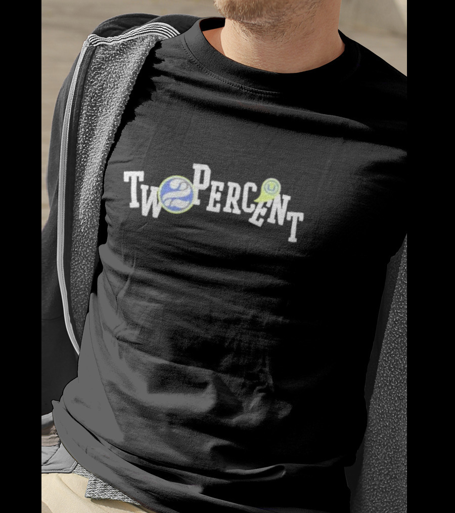 Two Percent Tennis Ball Typography T-Shirt