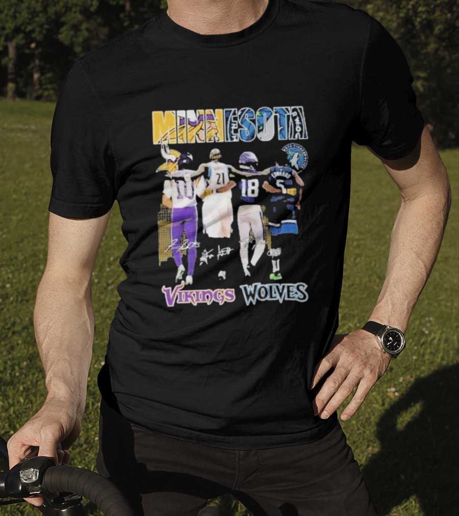 Minnesota Vikings Wolves Signature Collaboration T-Shirt
