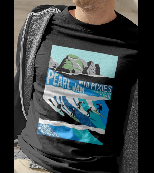 Pearl Jam With Pixies And Liam Finn Surfing Event November 10th 2024 Auckland NZ Go Media Stadium Mt Smart T-Shirt