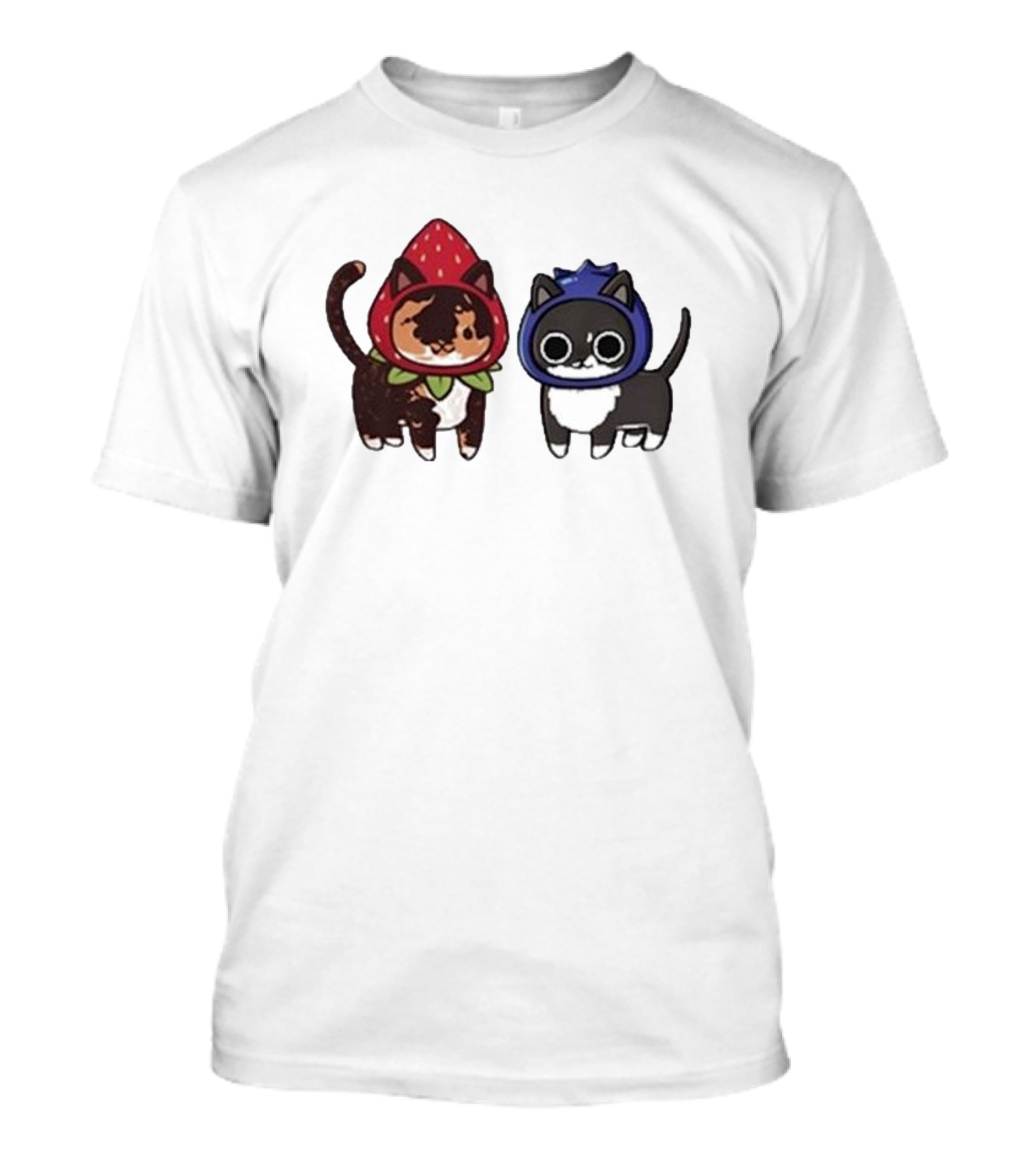 Biscuit And Muffin Fruit Cats In Strawberry And Blueberry Outfits T-Shirt