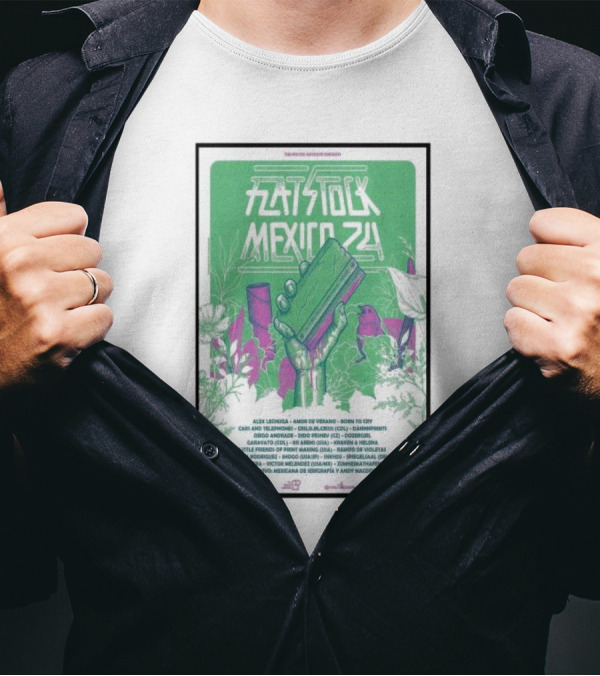 Flatstock Mexico 24 At Autódromo Hermanos Rodríguez Nov 15-17 2024 Event T-Shirt