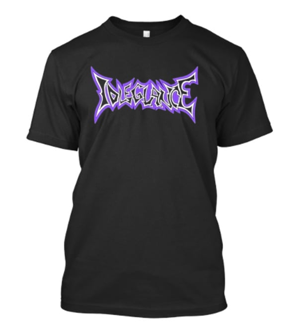 Idleglance Purple Gothic Text T-Shirt