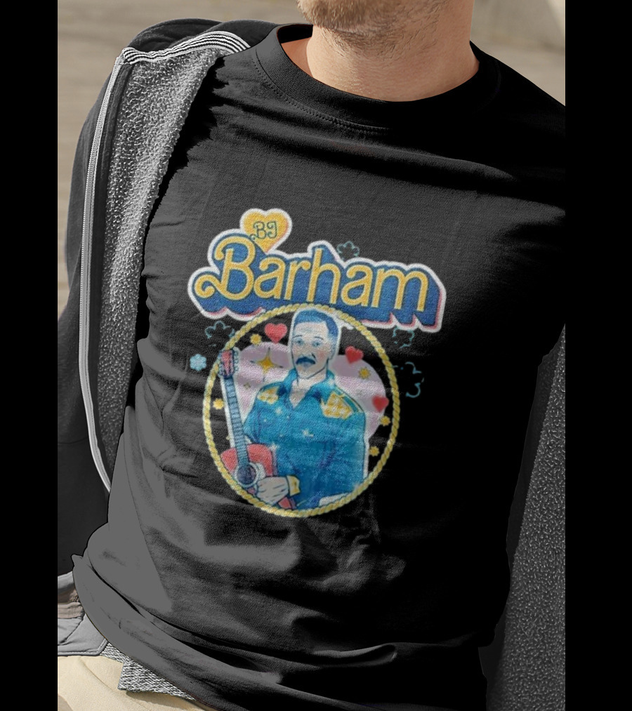 BJ Barham American Aquarium Barbie Heart Guitar Retro T-Shirt