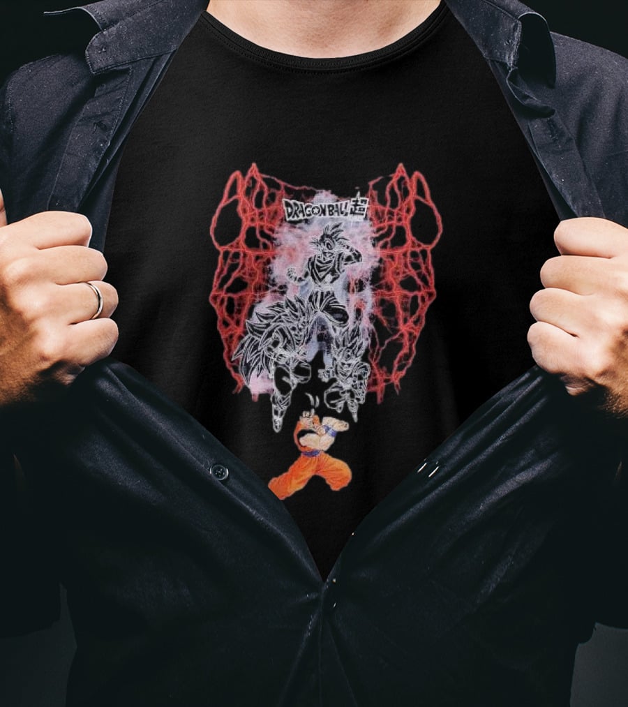 Dragon Ball Z Goku Lightning Aura Power Up Transformation T-Shirt