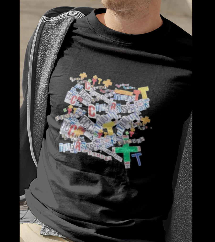 Neighborhood Nh X The Timers Collage Of Letters And Symbols T-Shirt