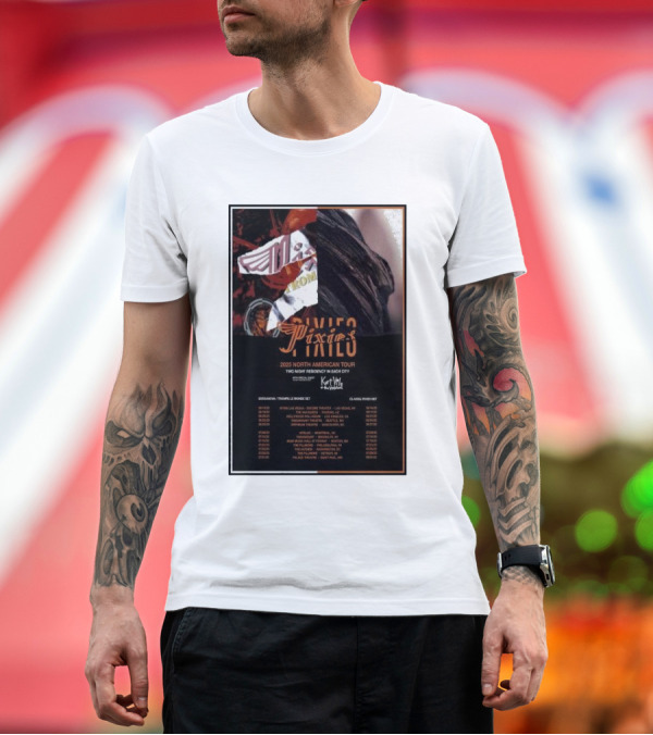 Premium T-Shirt: Pixies 2025 North American Tour Two Night Residency in Each City Featuring Kitten and Special Guests T-Shirt Pixies 2025 North American Tour Two Night Residency in Each City Featuring Kitten and Special Guests T-Shirt