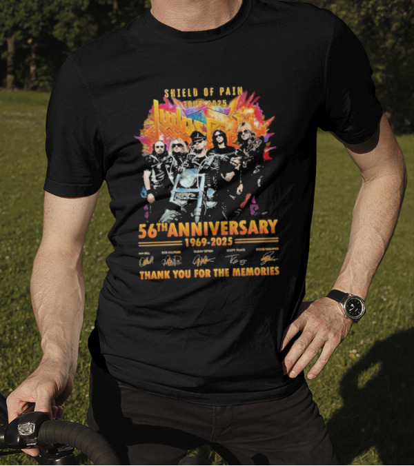Shield Of Pain Tour 2025 Judas Priest 56th Anniversary 1969-2025 Thank You For The Memories T-Shirt