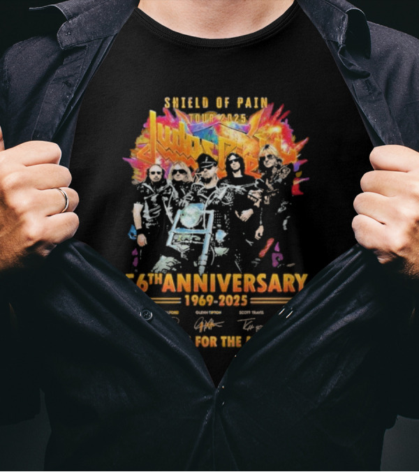Shield Of Pain Tour 2025 Judas Priest 56th Anniversary 1969-2025 Thank You For The Memories T-Shirt
