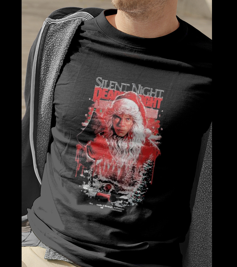 Silent Night Deadly Night Santa's Slay With Axe In Creepy Christmas Scene T-Shirt