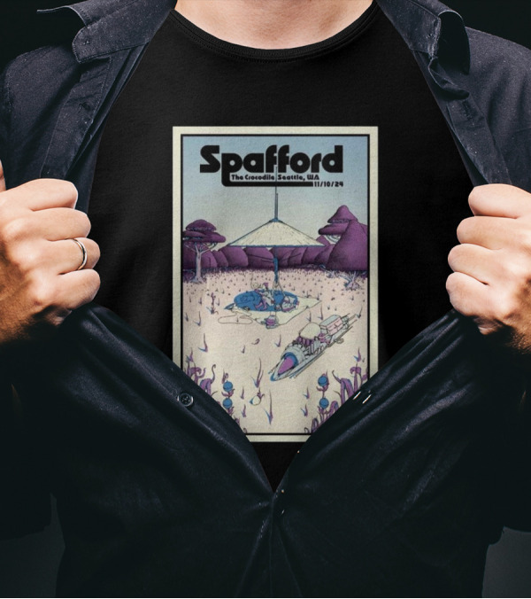 Spafford Live At The Crocodile Seattle WA November 10 2024 Retro Futuristic Concert T-Shirt