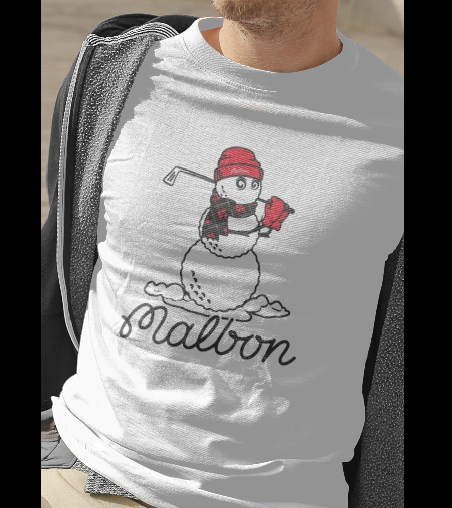 Malbon Snowman Golf Winter Hat Scarf T-Shirt