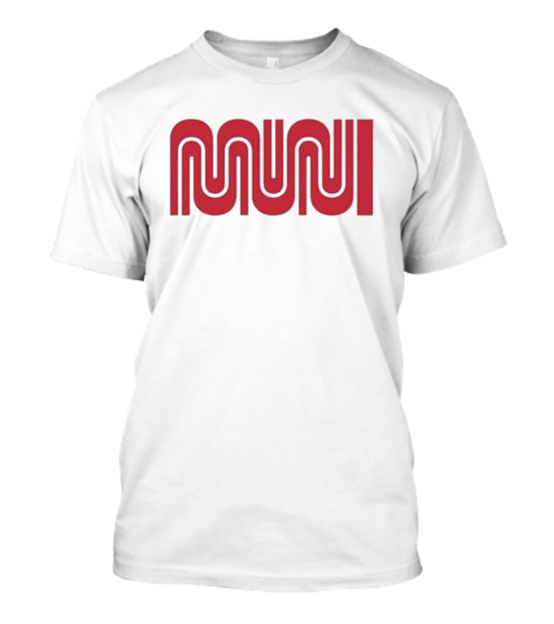 Muni Red Logo Ringer T-Shirt