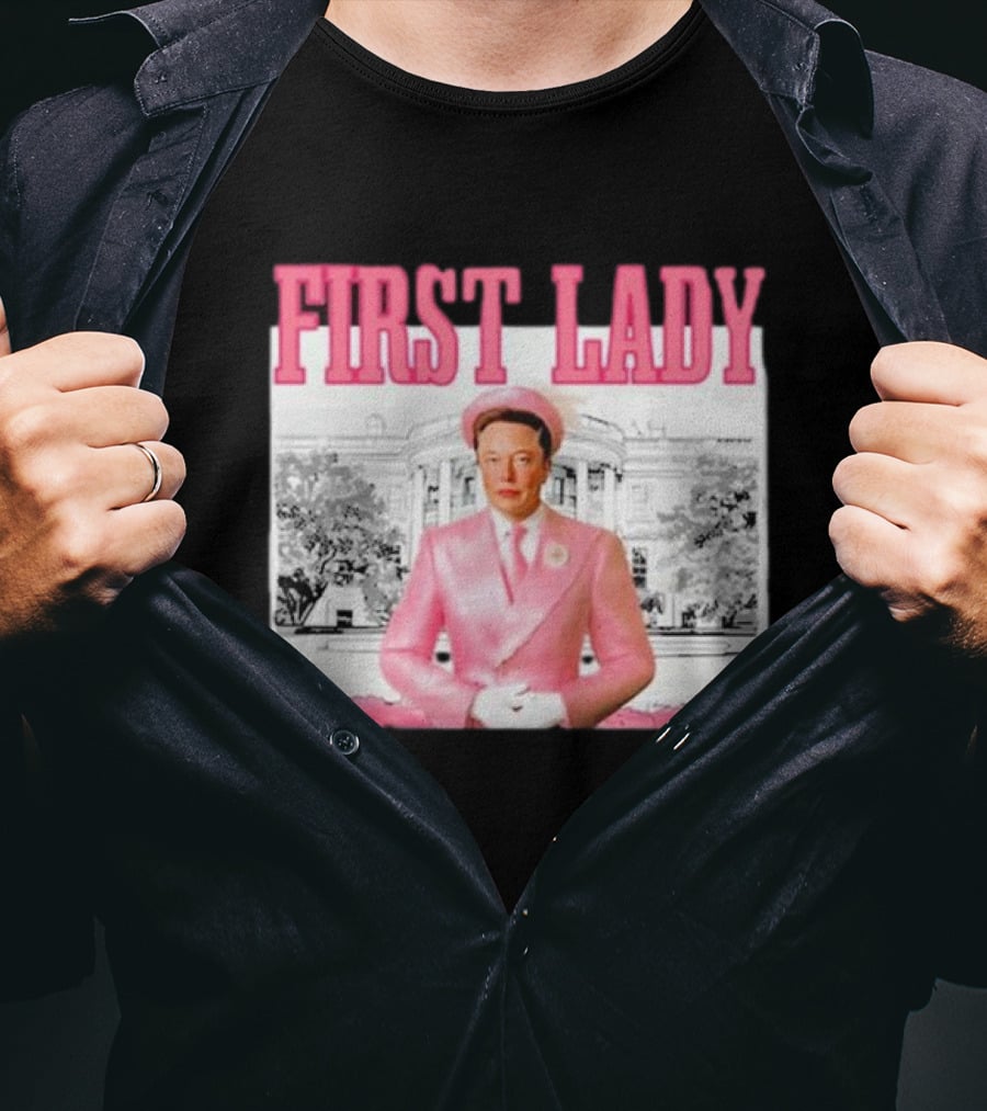 Mitali Parmar2 Elon Musk Pink First Lady White House T-Shirt