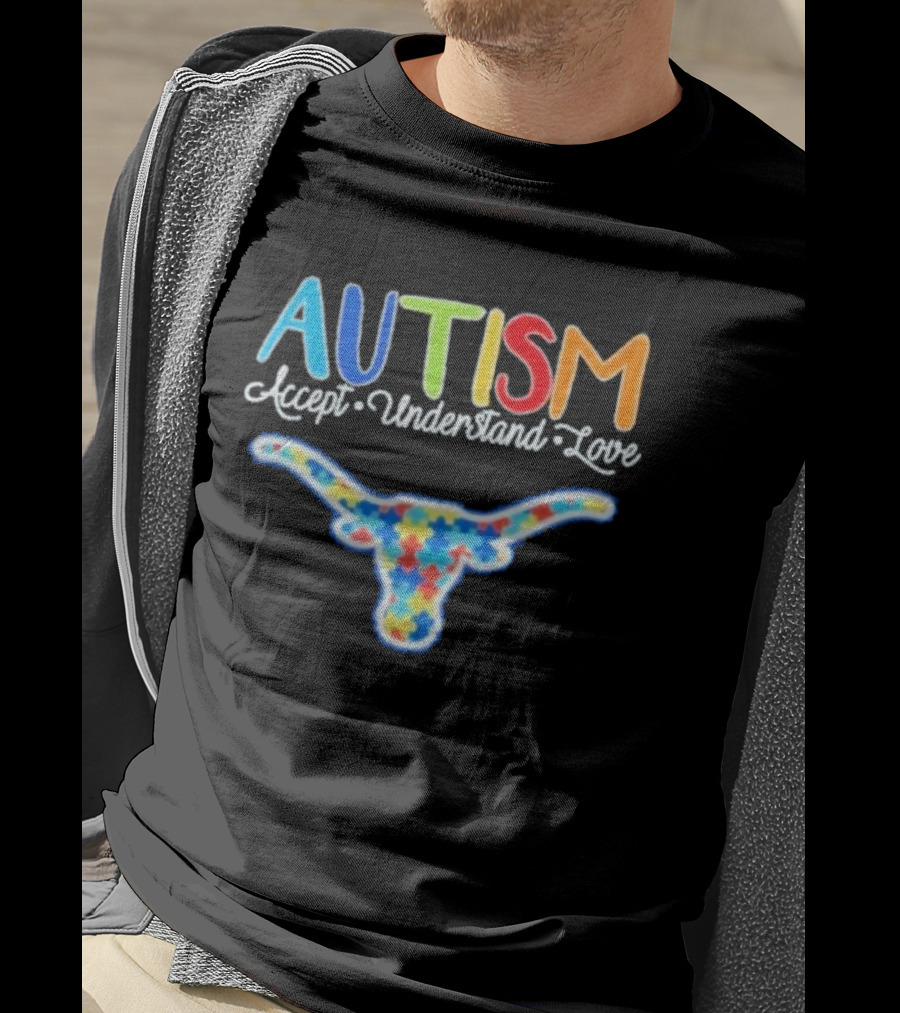 Texas Longhorns Autism Accept Understand Love T-Shirt