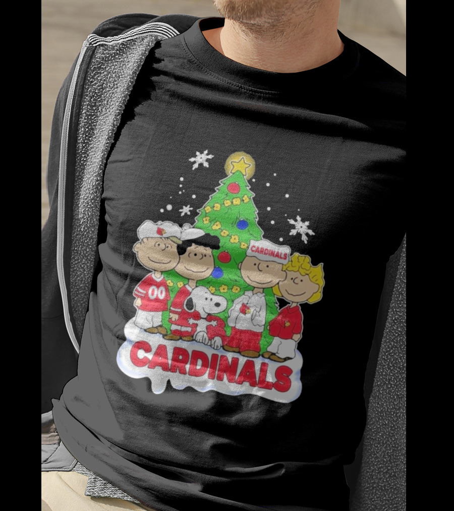 Arizona Cardinals Snoopy Christmas Peanuts Characters Cardinals Fans T-Shirt