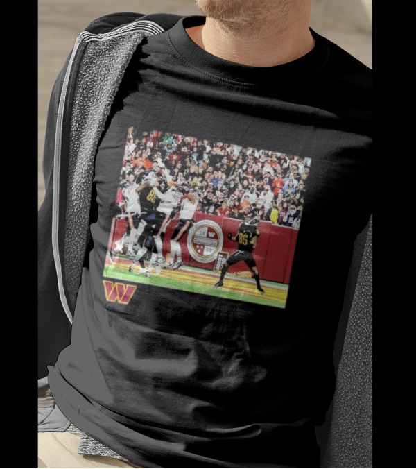 Washington Commanders Noah Brown Black NFL Flash Features Week 8 Action Scene T-Shirt
