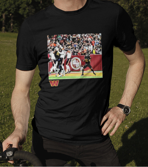 Washington Commanders Noah Brown Black NFL Flash Features Week 8 Action Scene T-Shirt