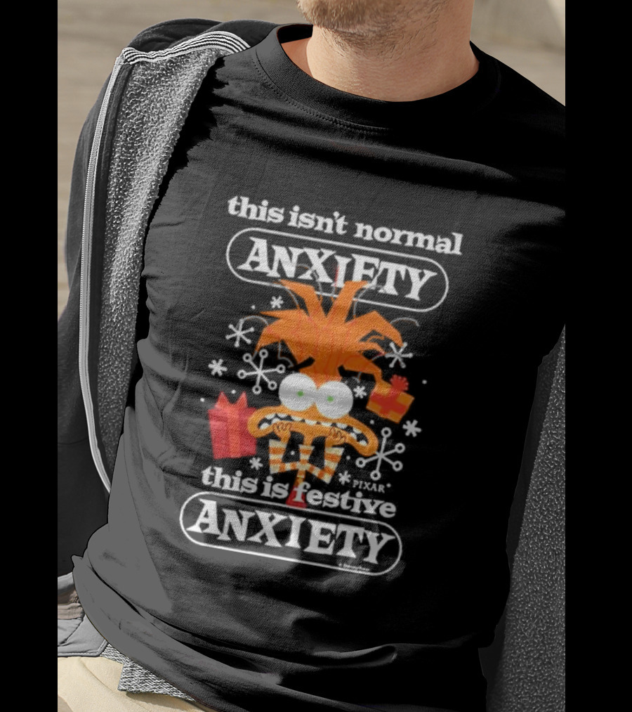 Inside Out Pixar This Isn’t Normal Anxiety This Is Festive Christmas T-Shirt