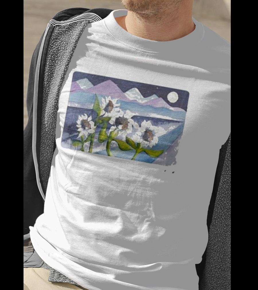 Sunflowers Under Starry Mountain Night - Big Thief Mema Mooowers T-Shirt