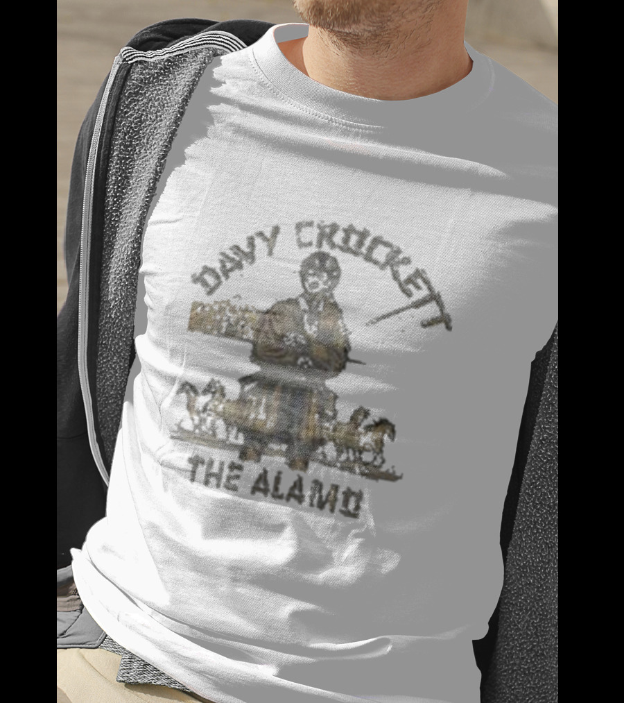 Davy Crockett The Alamo Pioneer With Horses T-Shirt