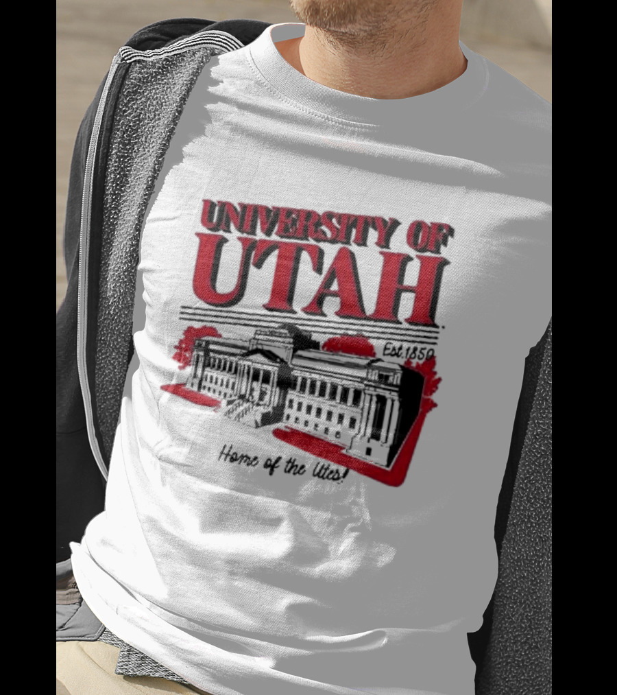 University Of Utah Home Of The Utes Est. 1850 Vintage Building T-Shirt