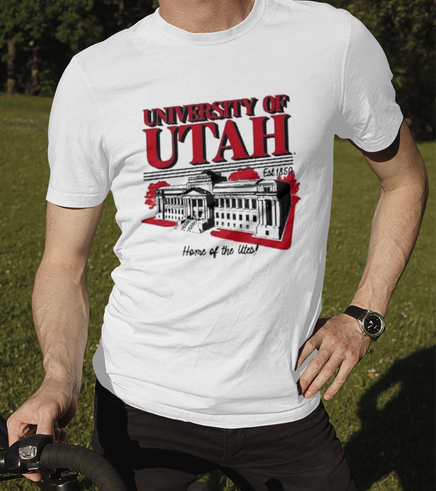 University Of Utah Home Of The Utes Est. 1850 Vintage Building T-Shirt
