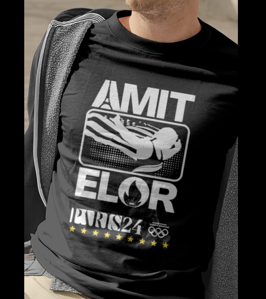 AMIT ELOR PARIS 24 OLYMPICS SWIMMING ICONS T-Shirt