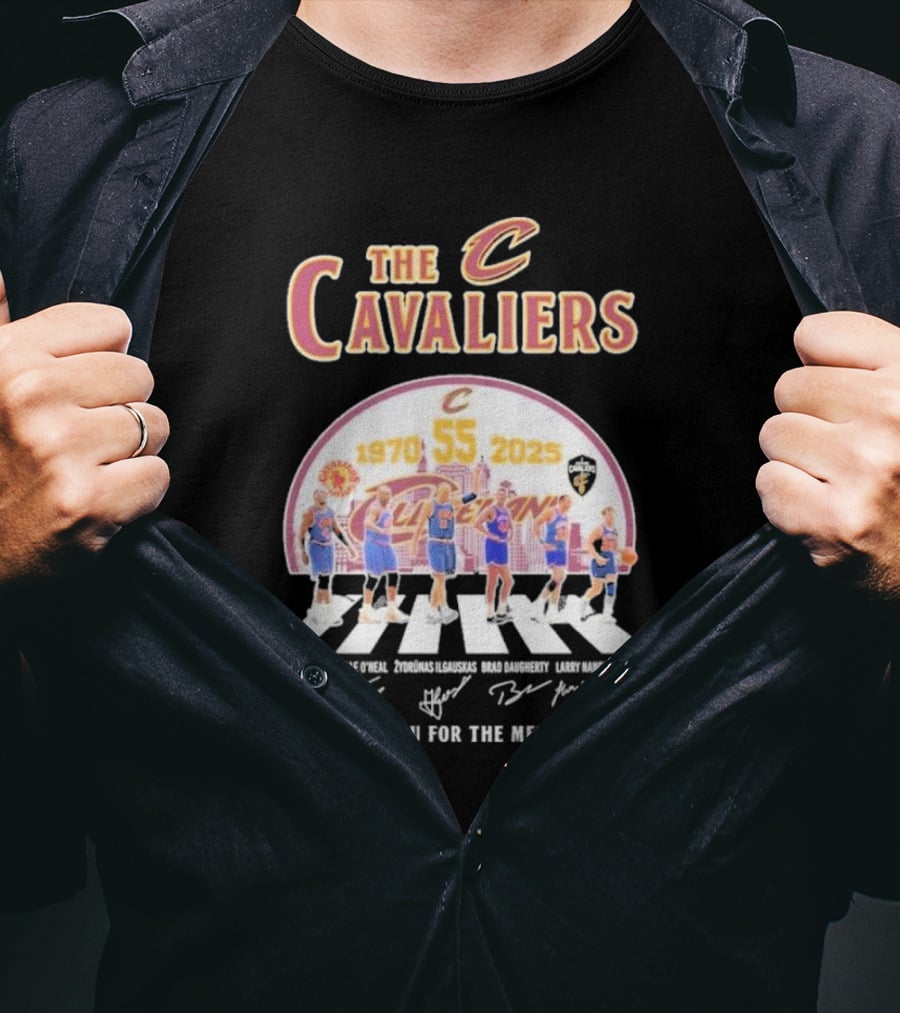 The Cavaliers 55 Years 1970-2025 Shawn Kemp Shaquille O'Neal Zydrunas Ilgauskas Brad Daugherty Larry Nance Mark Price Thank You For The Memories T-Shirt