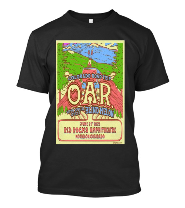 O.A.R Colorado Road Trip With Blind Melon June 21 2025 Red Rocks Amphitheatre Morrison Colorado T-Shirt