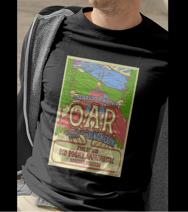 O.A.R Colorado Road Trip With Blind Melon June 21 2025 Red Rocks Amphitheatre Morrison Colorado T-Shirt