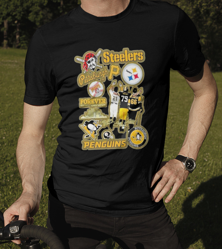 Steelers Penguins Pittsburgh Forever Fan Sports Icons And Passion T-Shirt