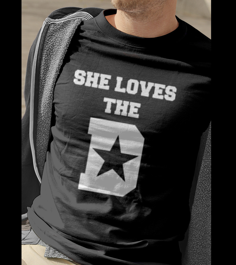 She Loves The D Star Logo Dallas Texas Pride T-Shirt