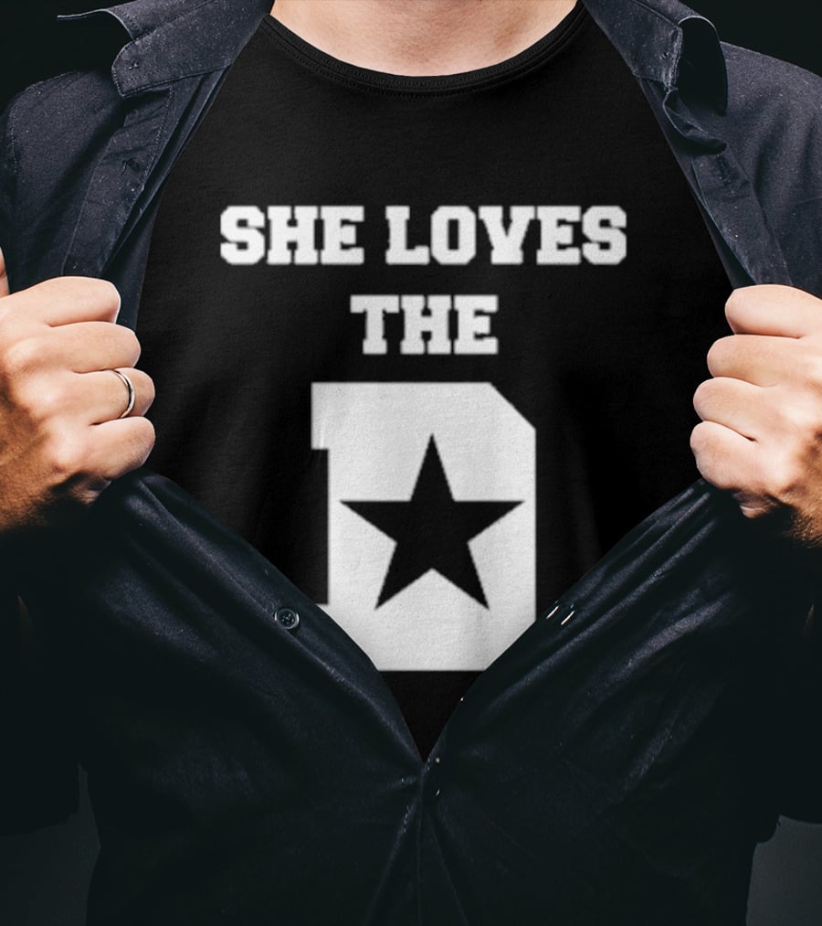 She Loves The D Star Logo Dallas Texas Pride T-Shirt