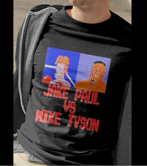 Jake Paul Vs Mike Tyson Retro Boxing Showdown T-Shirt