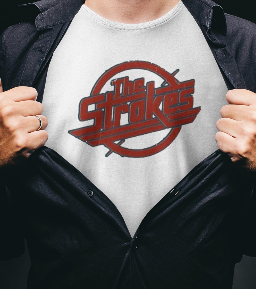 The Strokes Vintage Distressed Red Circle Magna Classic T-Shirt