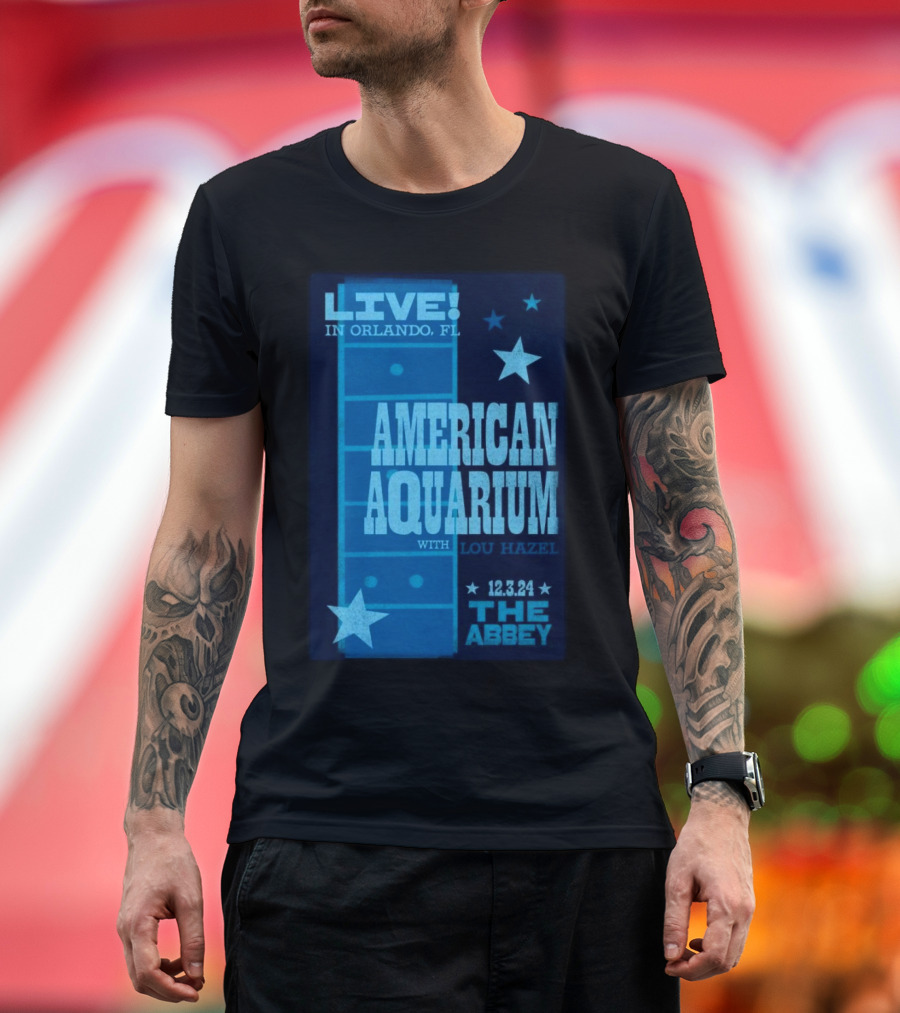 LIVE in Orlando FL American Aquarium with Lou Hazel December 3 2024 at The Abbey T-Shirt
