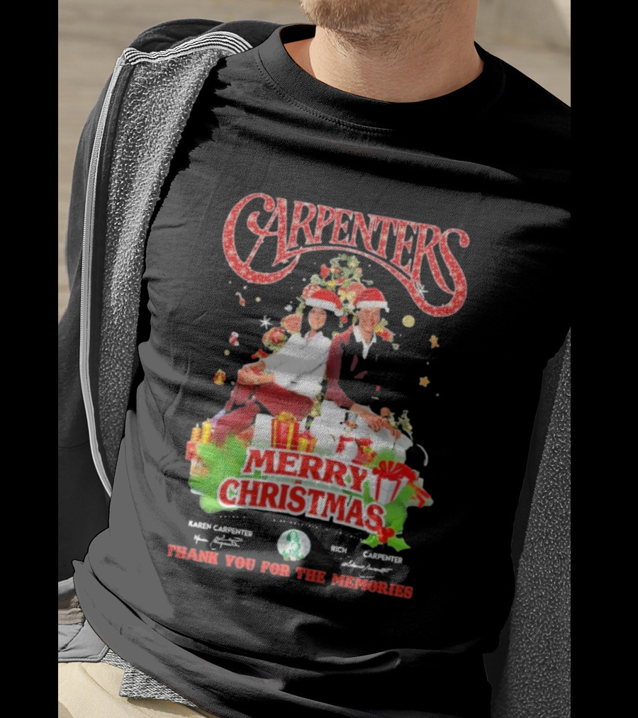 Carpenters Merry Christmas Thank You For The Memories Karen Rich Signature T-Shirt