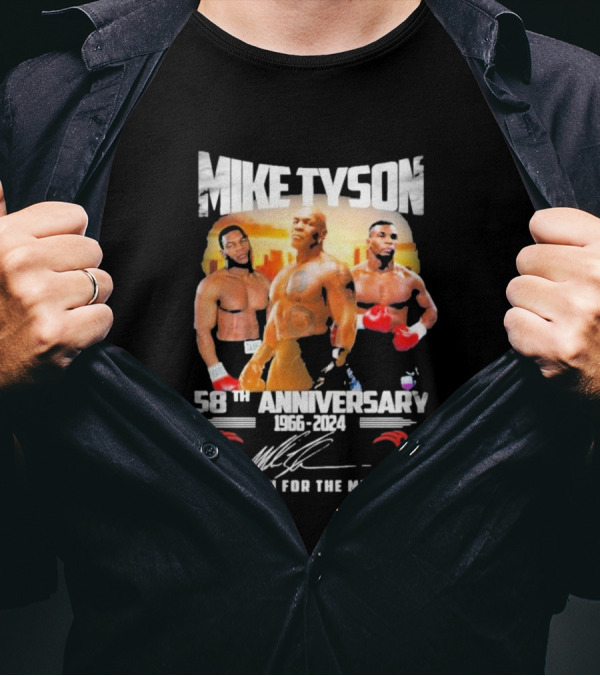 Mike Tyson 58th Anniversary 1966-2024 Thank You For The Memories T-Shirt