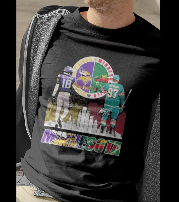 Minnesota Vikings Justin Jefferson Minnesota Wild Kirill Kaprizov Minnesota Proud T-Shirt