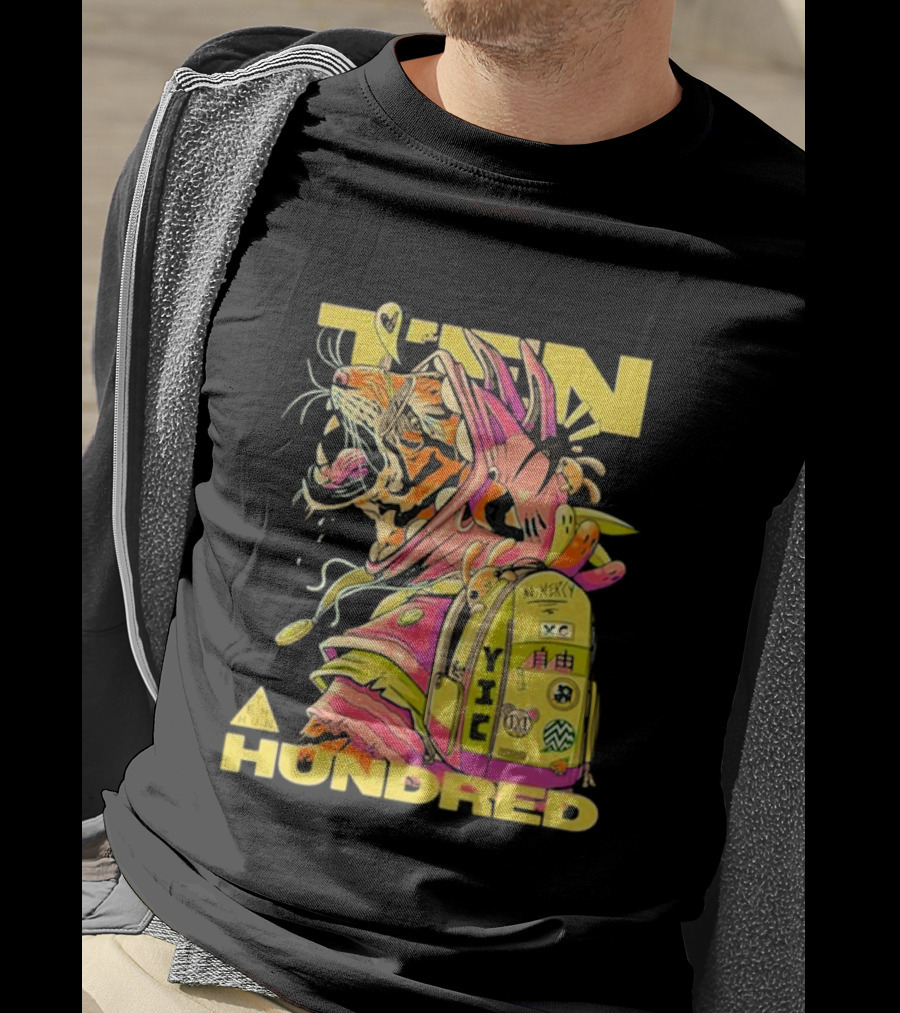 TENHUNDRED Tiger Backpack Wear Your Mask HUNDRED T-Shirt