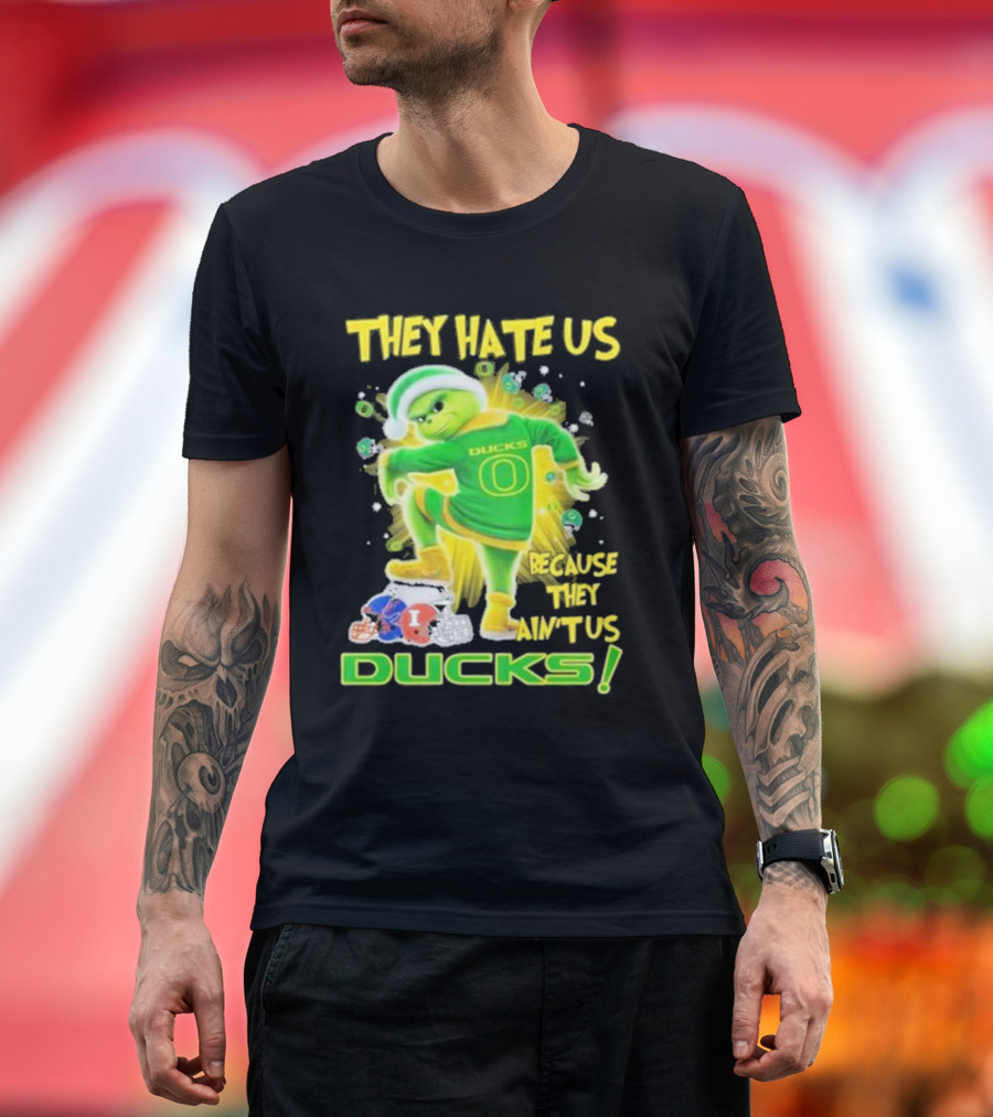 They Hate Us Because They Ain't Us Ducks Merry Christmas T-Shirt
