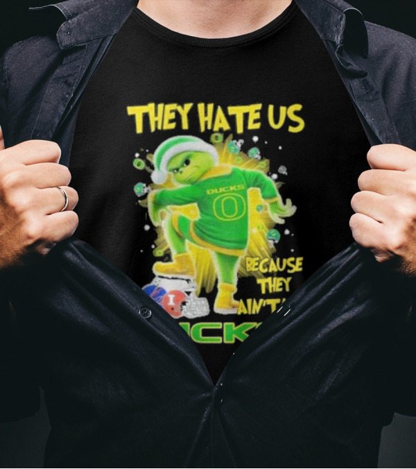 They Hate Us Because They Ain't Us Ducks Merry Christmas T-Shirt
