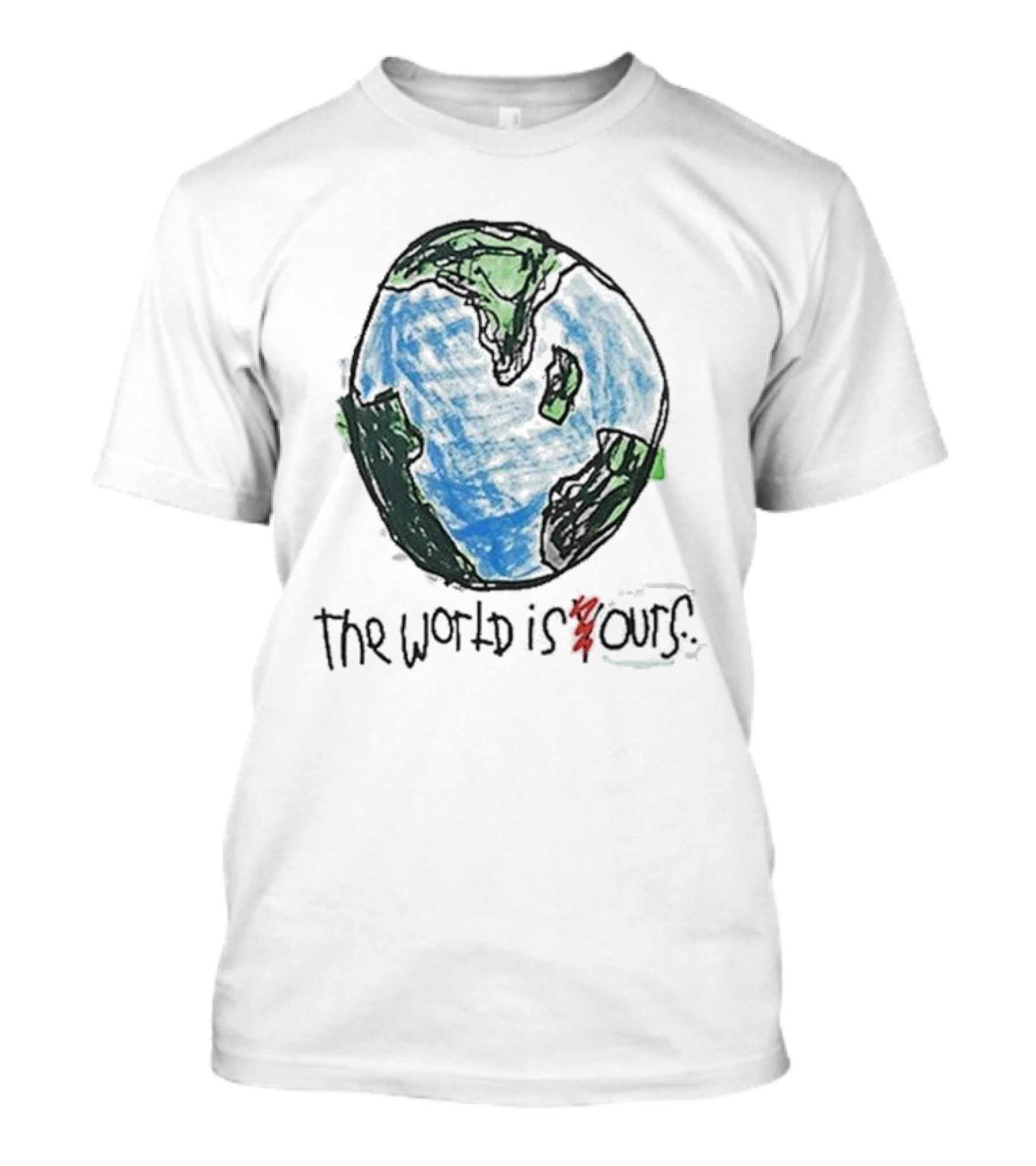 After School Special The World Is Yours Earth Drawing T-Shirt